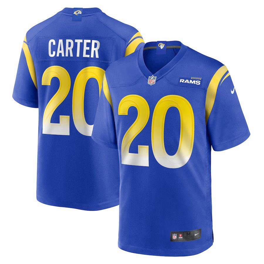 Men Los Angeles Rams #20 TJ Carter Nike Royal Game Player NFL Jersey
